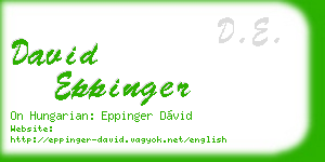 david eppinger business card